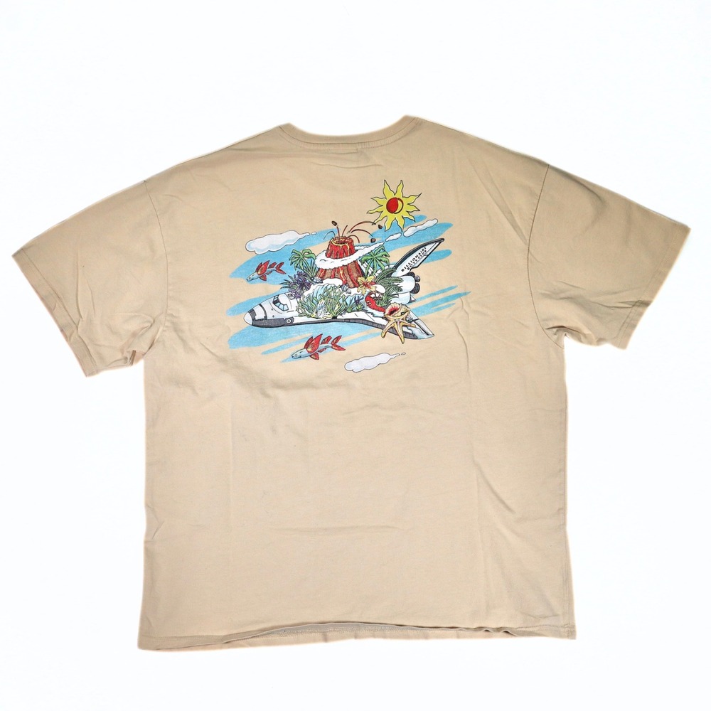Billionaire Boys Club T Shirt Mens XL Tan Graphic Space Shuttle Streetwear